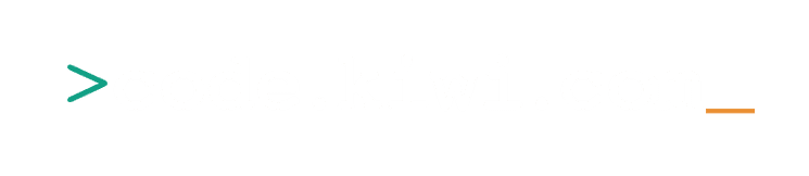 White code.kiwi.com logo